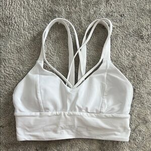 Lululemon White Strappy Sports Bra